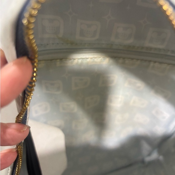 Loungefly White and Blue Backpack with Mickey Mouse and Disney World Design - Picture 14 of 17